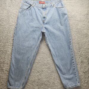 Levi's Mens Blue 550 Jeans Light Wash Classic Relaxed Tapered 35x27 Casual